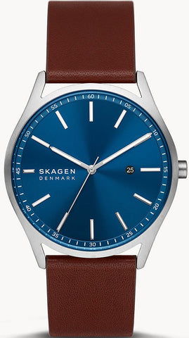 Skagen Watch Holst Espresso Leather Mens SKW6846