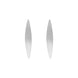 Sterling Silver Brushed Long Marquise Drop Earrings D E1216.