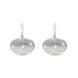 Sterling Silver Freshwater Pearl Brushed Drop Earrings D E1201.