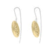 Sterling Silver Gold Plated Round Cut Out Earrings D