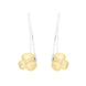 Sterling Silver Gold Plated Flower Pod Shape Earrings D E1215.