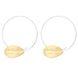 Sterling Silver Gold Plated Flower Pod Shape Earrings D