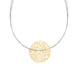 Sterling Silver Gold Plated Open Wire Disc Necklace D N764.