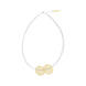 Sterling Silver Gold Plated Open Wire Double Disc Necklace D