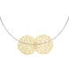 Sterling Silver Gold Plated Open Wire Double Disc Necklace D N760.