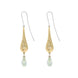 Sterling Silver Gold Plated Mint Quartz Drop Earrings D