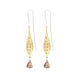 Sterling Silver Gold Plated Smokey Quartz Drop Earrings D