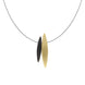 Sterling Silver Gold Plated Black Rhodium Double Marquise Necklace D N621OX.