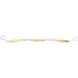 Sterling Silver Gold Plated Long Marquise Link Bracelet D