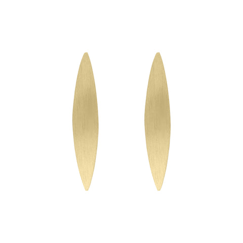 Sterling SilverGold Plated Monika Long Marquise Stud Earrings D E1216.