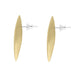 Sterling Silver Gold Plated Monika Long Marquise Stud Earrings D