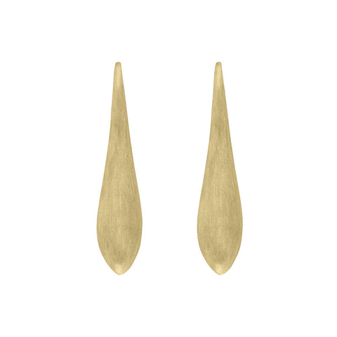 Sterling SilverGold Plated Monika Curved Tusk Stud Earrings D E1189.