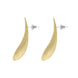 Sterling Silver Gold Plated Monika Curved Tusk Stud Earrings D