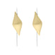 Sterling Silver Gold Plated Monika Pointed Drop Earrings D E1213.