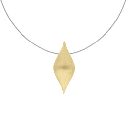 Sterling Silver Gold Plated Pointed Bulb Necklace D N628.