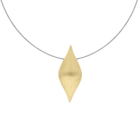 Sterling Silver Gold Plated Pointed Bulb Necklace D N628.