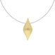 Sterling Silver Gold Plated Pointed Bulb Necklace D N628.