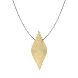 Sterling Silver Gold Plated Pointed Bulb Necklace D