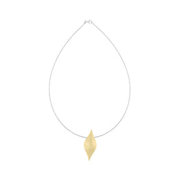 Sterling Silver Gold Plated Pointed Bulb Necklace D