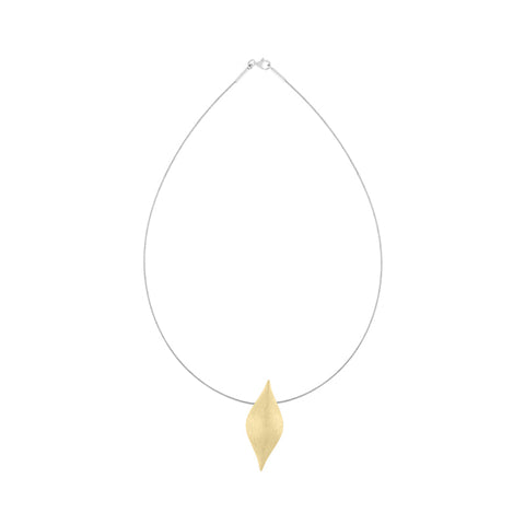 Sterling Silver Gold Plated Pointed Bulb Necklace D