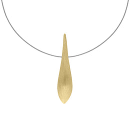 Sterling Silver Gold Plated Tusk Necklace D N633.