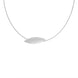 Sterling Silver Horizontal Marquise Necklace D