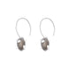 Sterling Silver Black Rhodium Freshwater Pearl Horizontal Marquise Drop Earrings D