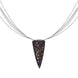 Sterling Silver Black Rhodium Cut Out Triangle Necklace D N619OX.