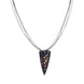 Sterling Silver Black Rhodium Cut Out Triangle Necklace D