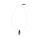 Sterling Silver Black Rhodium Leaf Necklace D