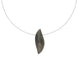 Sterling Silver Black Rhodium Leaf Necklace D N683OX.