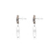 Sterling Silver Black Rhodium Mint Quartz Drop Earrings D