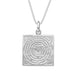 Sterling Silver Blue John Chatsworth Solid Square Maze Necklace, P3635