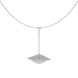 Sterling Silver Brushed Horizontal Bulb Dropper Necklace D N639.