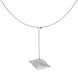 Sterling Silver Brushed Horizontal Bulb Dropper Necklace D