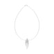 Sterling Silver Brushed Leaf Necklace D