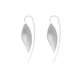 Sterling Silver Brushed Leaf Drop Earrings D