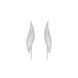 Sterling Silver Brushed Monika Long Leaf Drop Earrings D E1203.