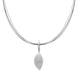 Sterling Silver Pod Shaped Dropper Necklace D N618.