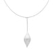 Sterling Silver Brushed Pointed Bulb Dropper Necklace D N640.