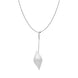 Sterling Silver Brushed Pointed Bulb Dropper Necklace D