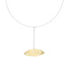 Sterling Silver Gold Plated Freshwater Pearl Brushed Horizontal Marquise Drop Necklace D N632.