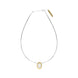 Sterling Silver Gold Plated Moonstone Oval Necklace D