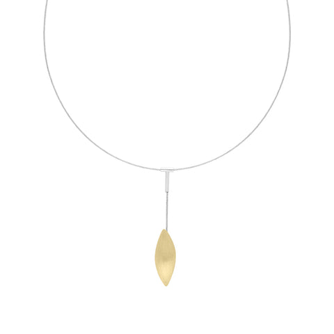 Sterling Silver Gold Plated Dropper Necklace D N637.