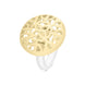 Sterling Silver Gold Plated Floral Cut Out Ring D R612.