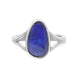 Sterling Silver Opal Doublet Abstract Split Shank Ring D