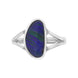 Sterling Silver Opal Doublet Abstract Split Shank Ring D