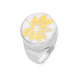 Sterling Silver Royal Crown Derby Arboretum White Round Ring, RUNQ0001194.