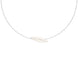 Sterling Silver Small Horizontal Marquise Necklace D N653.