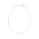 Sterling Silver Small Horizontal Marquise Necklace D